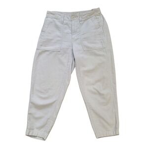 Madewell Utility Tapered Crop Pants White High Rise P26